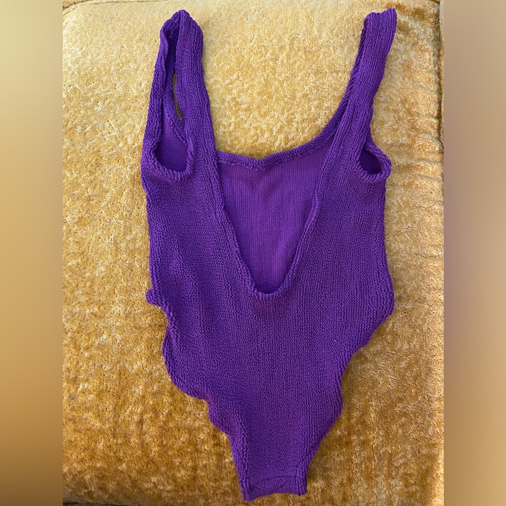 Hunza G Purple One Piece Swimsuit